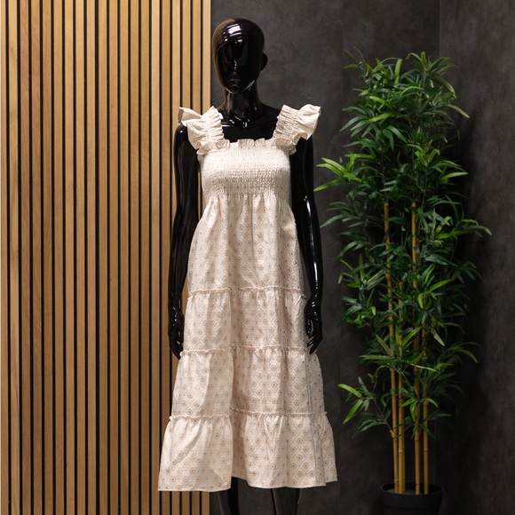 Hill House Dresses & Skirts - Hill House The Ellie Nap dress Gold Jacquard